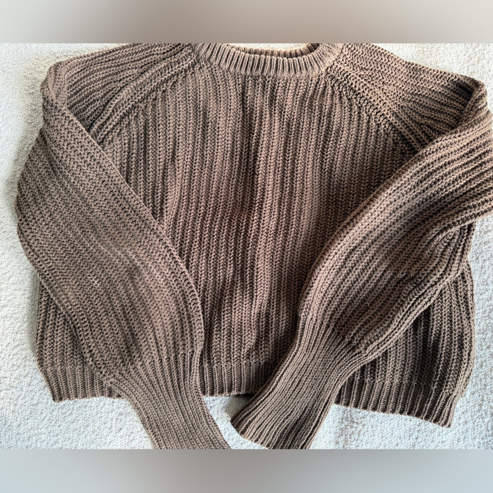 American Apparel Boxy Cropped Knit Sweater